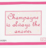 Canvas CHAMPAGNE IS ALWAYS THE ANSWER  AOK264   4.5X6.5"