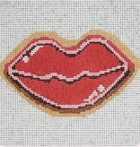 Canvas LIPS COOKIE WITH STITCH GUIDE   LLC017  4.5X2.75"