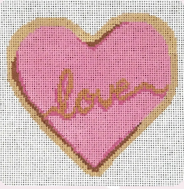 Canvas LOVE COOKIE WITH STITCH GUIDE   LLC014  4.5X4"