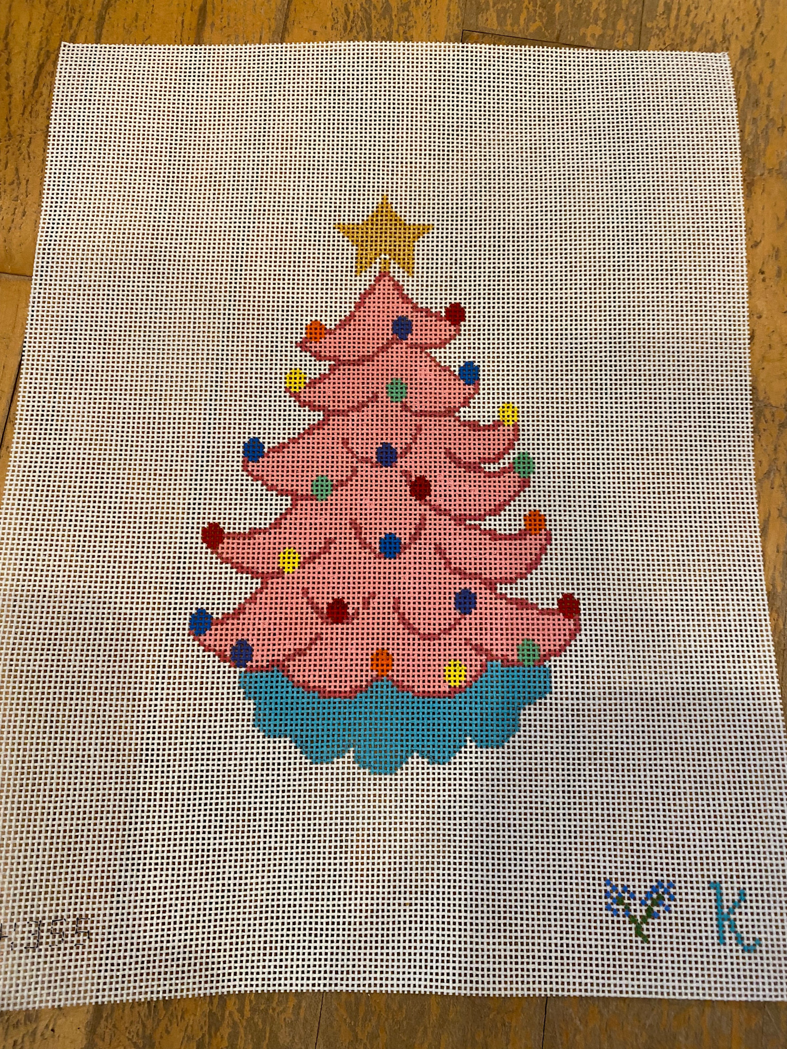 Canvas PINK CERAMIC TREE  K355