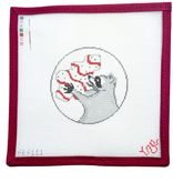 Canvas RACCOON CHRISTMAS TREAT  SBS111  4"ROUND