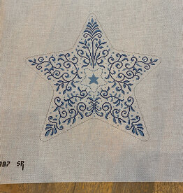 Canvas BLUE FILAGREE TREE TOPPER  SR3387