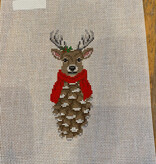 Canvas PINECONE REINDEER  SR5125