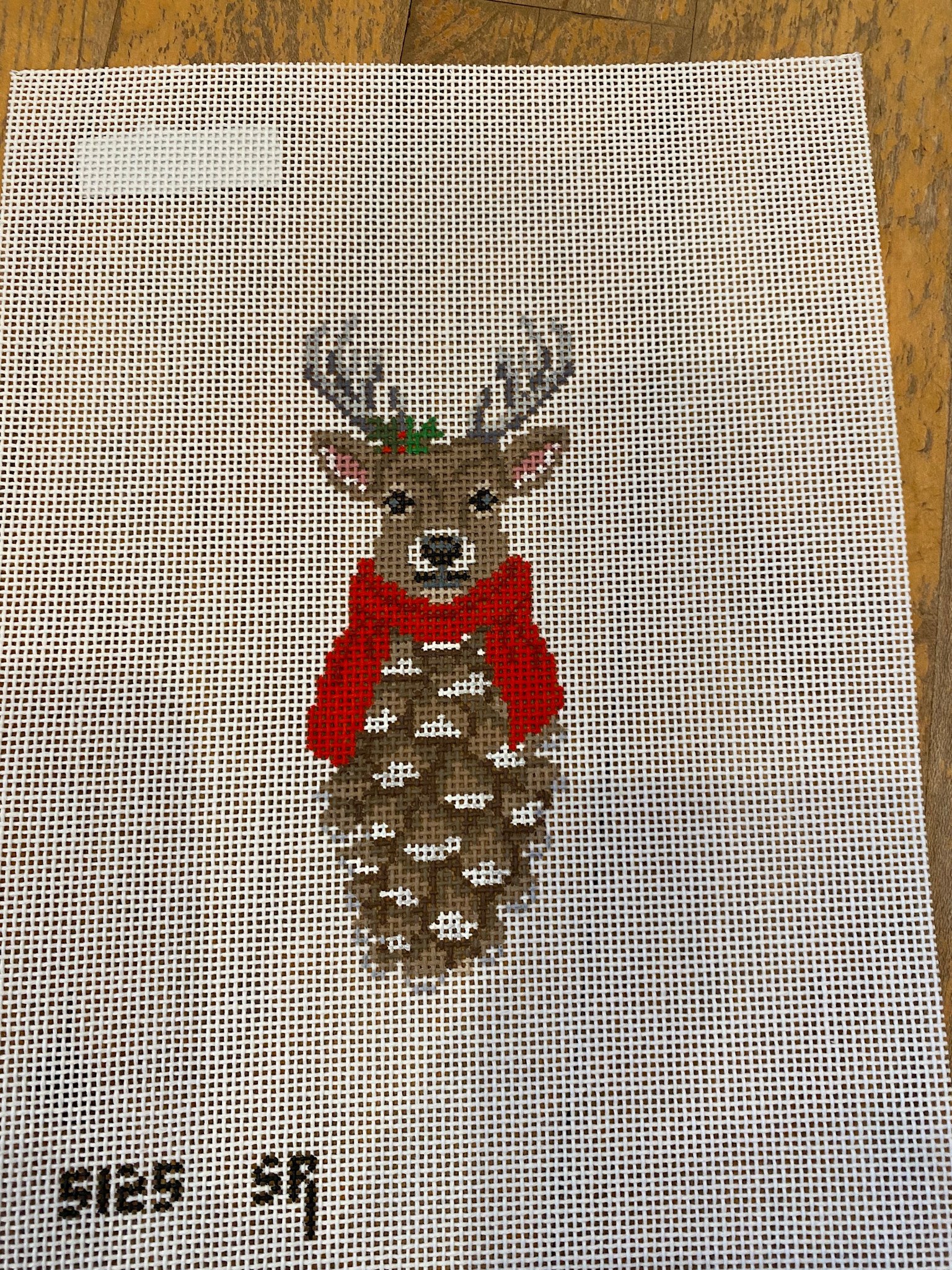 Canvas PINECONE REINDEER  SR5125