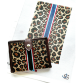 Canvas LEOPARD  SUNGLASS CASE/WALLET        JS235A  7.5X4.5"