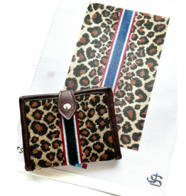 Canvas LEOPARD  SUNGLASS CASE/WALLET        JS235A  7.5X4.5"