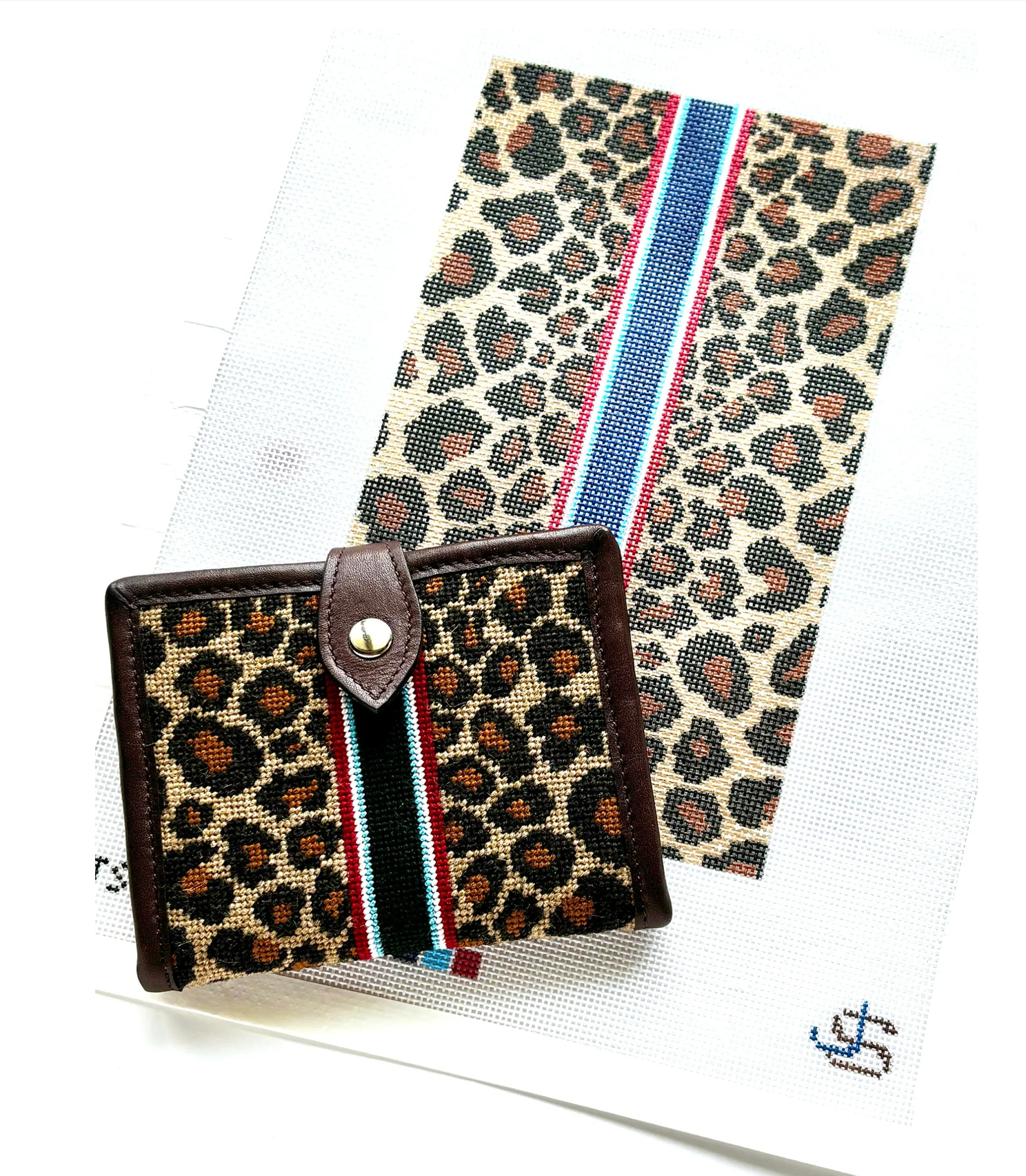 Canvas LEOPARD  SUNGLASS CASE/WALLET        JS235A  7.5X4.5"