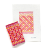 Canvas HEWITT  SUNGLASS CASE/WALLET - PINK/ORANGE       JS110B   7.5X4.5"