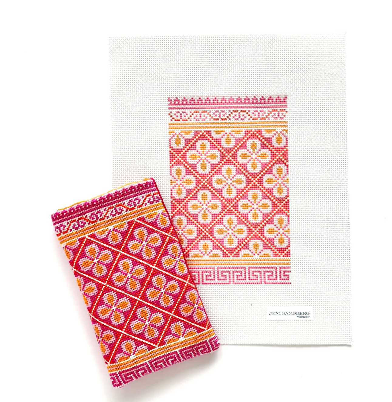 Canvas HEWITT  SUNGLASS CASE/WALLET - PINK/ORANGE       JS110B   7.5X4.5"
