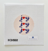 Canvas JOY JOY JOY ROUND  KCD1922  4"ROUND