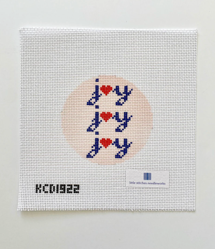 Canvas JOY JOY JOY ROUND  KCD1922  4"ROUND