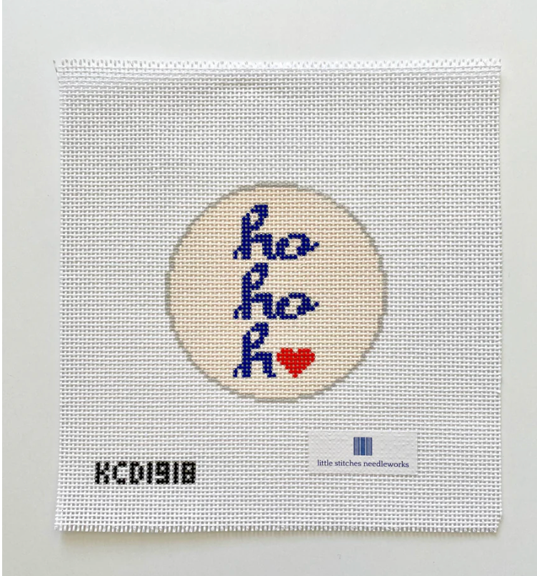 Canvas HO HO HO ROUND  KCD1918  4"ROUND