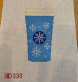 Canvas CUP SERIES - BLUE SNOWFLAKE CUP  RD330