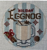 Canvas HAPPIER HOUR COASTER - HOLIDAY EGGNOG  KDS71  4"ROUND