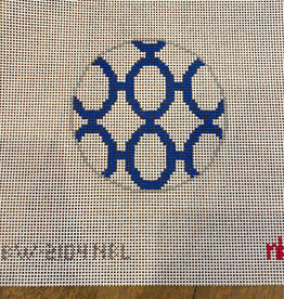 Canvas CHINOISERIE IN BLUE  BW2104NBL   4"ROUND
