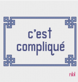 Canvas C'EST COMPLIQUE  BW2083NBL  7X5"