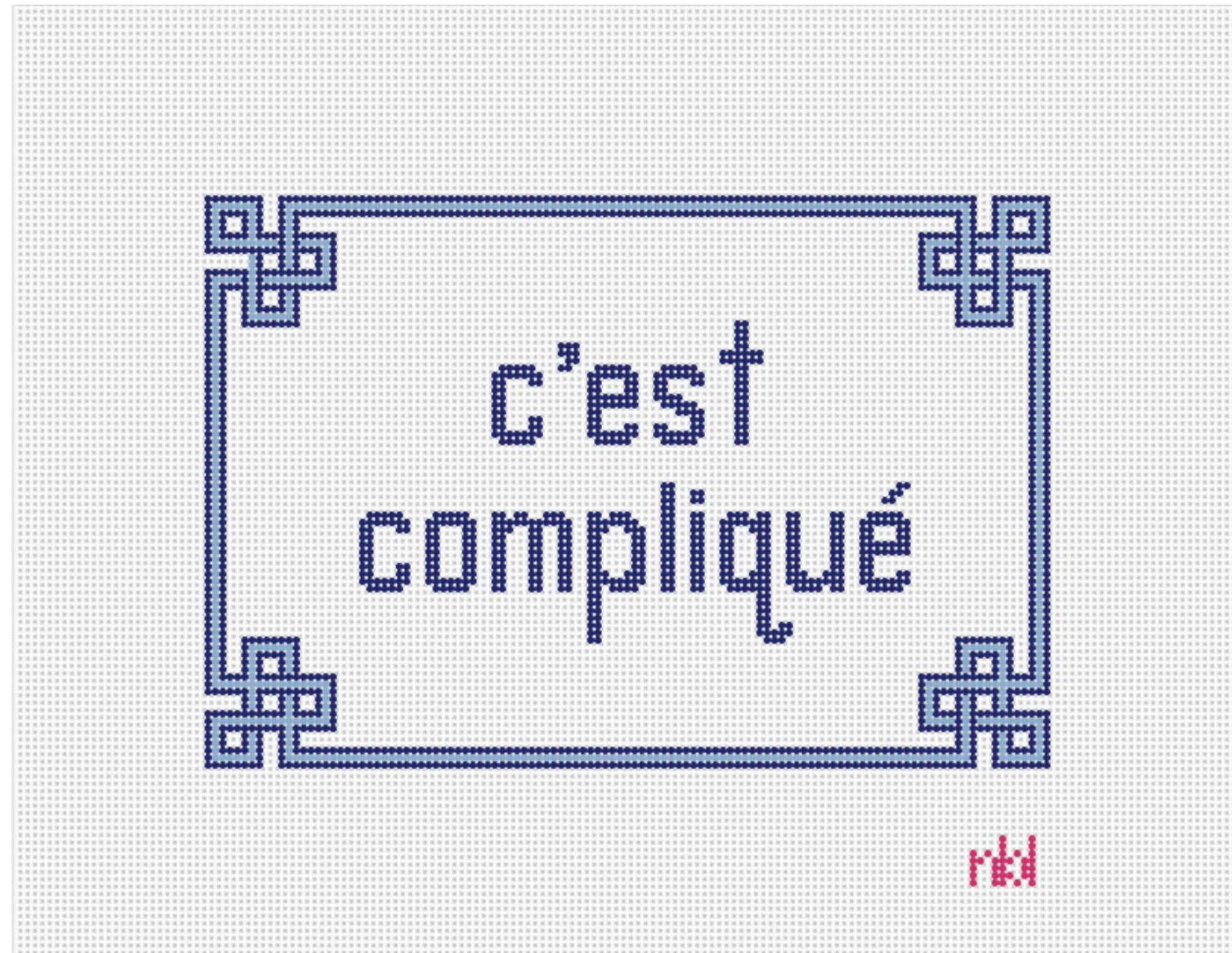 Canvas C'EST COMPLIQUE  BW2083NBL  7X5"