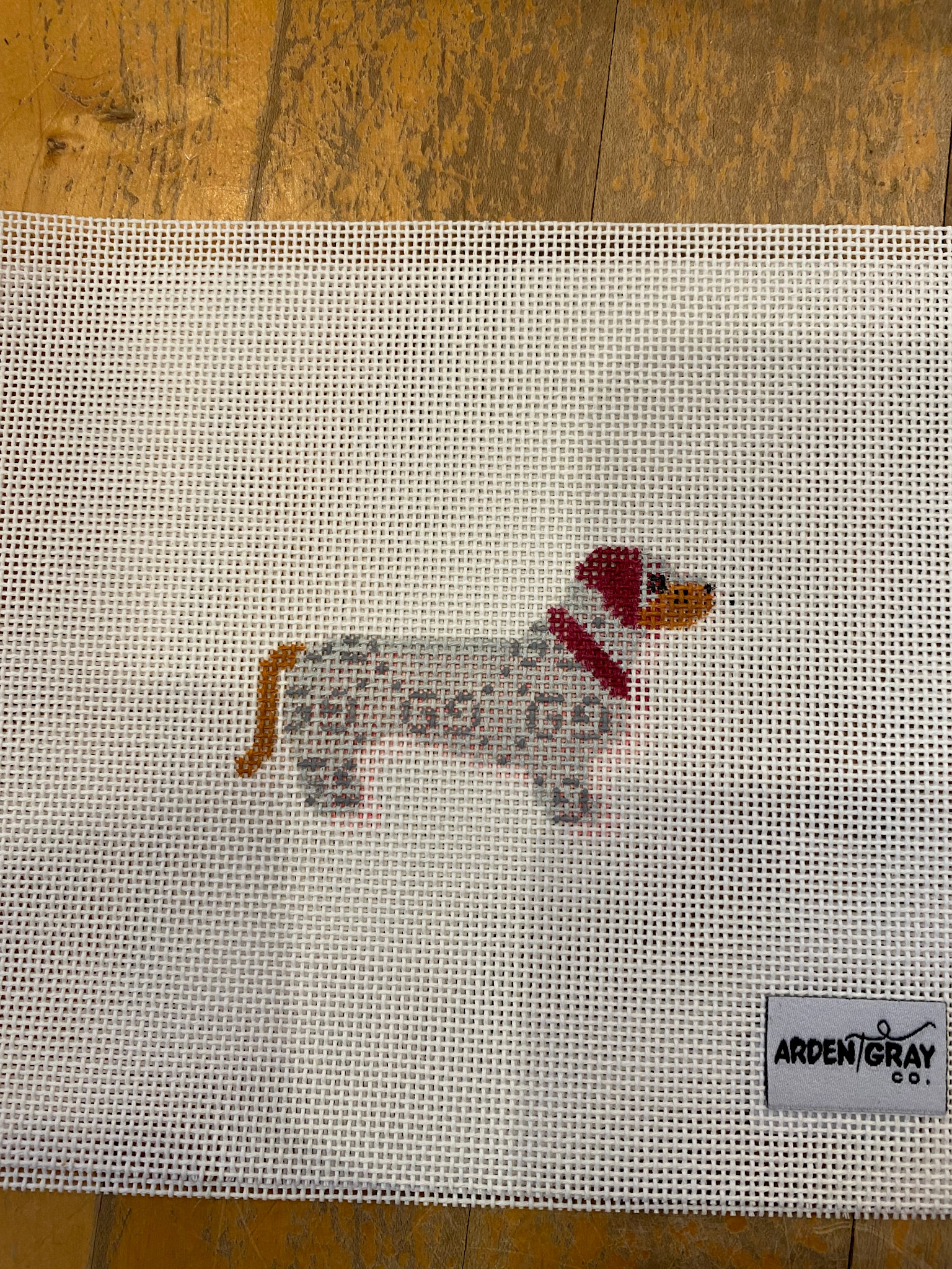 Canvas GUCCI DOG  -  GRAY