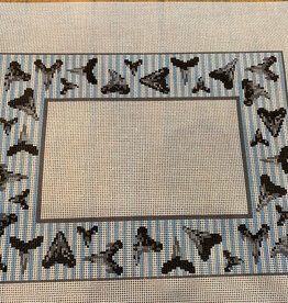 Canvas SHARK TEETH PICTURE FRAME  SSDF185  9X6.5"