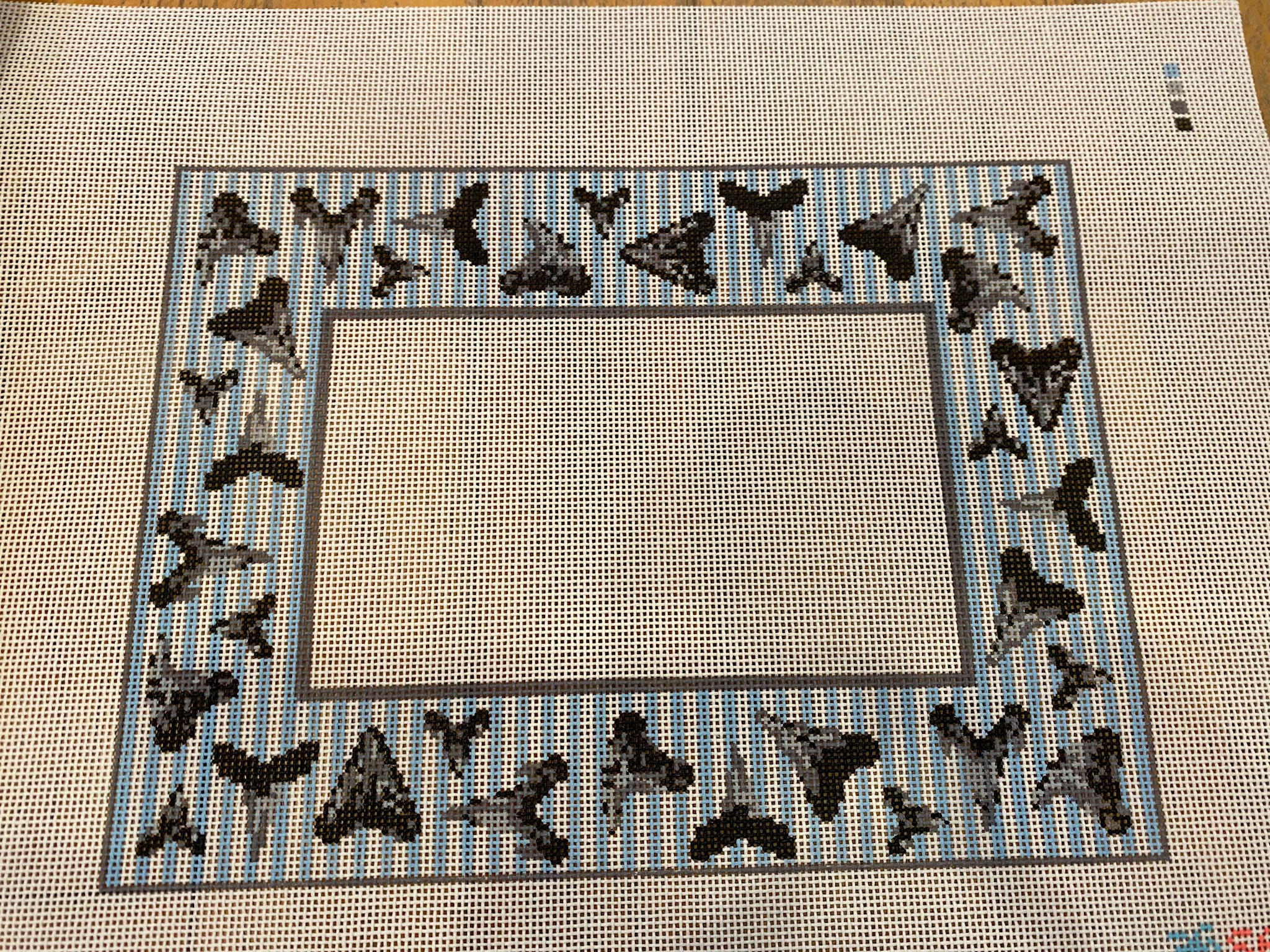 Canvas SHARK TEETH PICTURE FRAME  SSDF185  9X6.5"