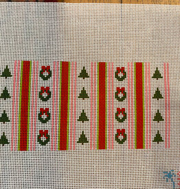 Canvas PINK AND GREEN CHRISTMAS INSERT  SSD164    6X3"
