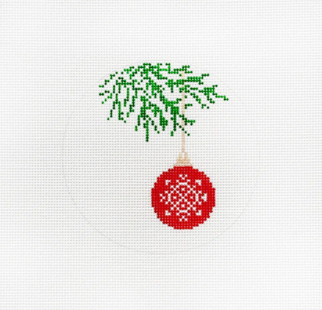 Canvas SNOWFLAKE BAUBLE ORNAMENT  CA06