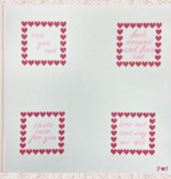 Canvas LOVE LETTER COASTER SET  PJS104