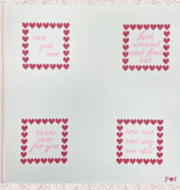 Canvas LOVE LETTER COASTER SET  PJS104