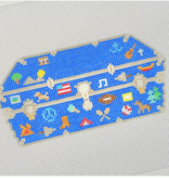 Canvas TRUNK SERIES  -  SUMMER CAMP  -  BLUE  TS011   5X2.5"