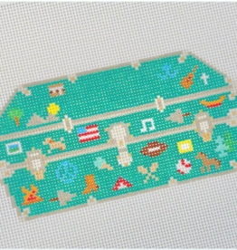 Canvas TRUNK SERIES  -  SUMMER CAMP  -  GREEN  TS010   5X2.5"