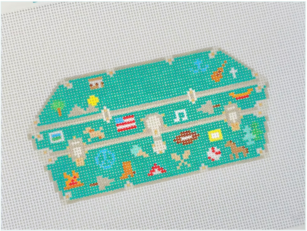 Canvas TRUNK SERIES  -  SUMMER CAMP  -  GREEN  TS010   5X2.5"