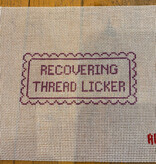 Canvas RECOVERING THREAD LICKER  SIGN INSERT  4.5X2"