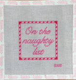 Canvas ON THE NAUGHTY LIST  4X4"
