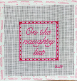Canvas ON THE NAUGHTY LIST  4X4"