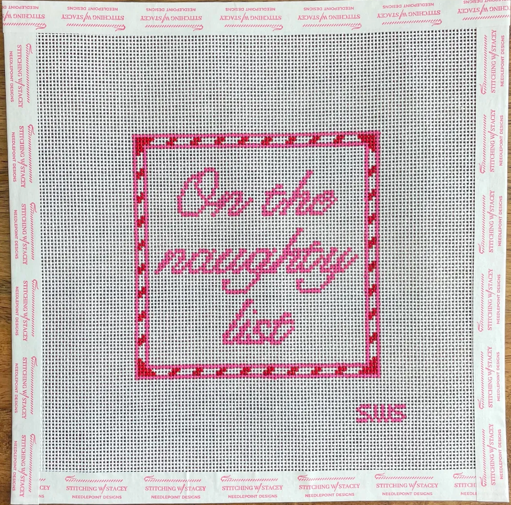 Canvas ON THE NAUGHTY LIST  4X4"