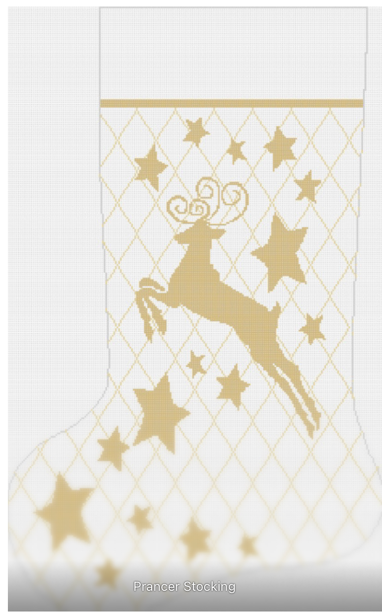 Canvas PRANCER STOCKING  JHD1039
