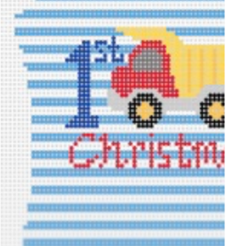Canvas DUMP TRUCK 3D ONESIE  JHD2302  3.5X5"