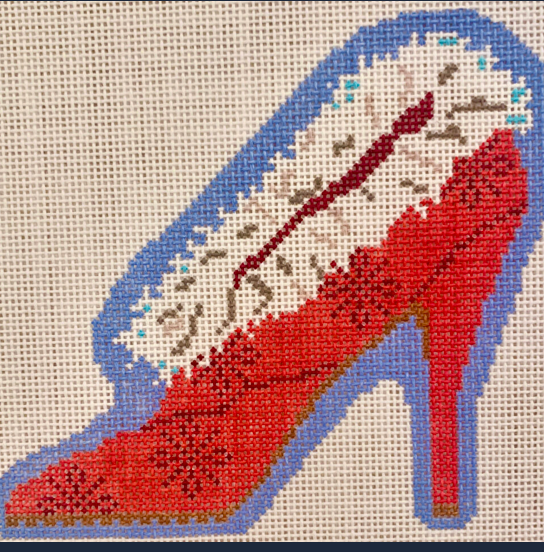 Canvas SANTA BABY HOLIDAY SHOE  JHD1038  5X4.5"