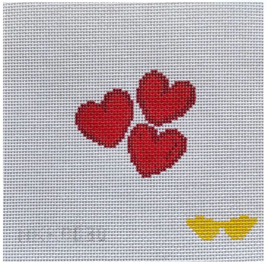 Canvas MINI HEARTS GROUP  NKK003U  2.5X2"