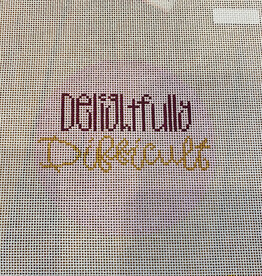 Canvas DELIGHTFULLY DIFFICULT   NKK101E  4"ROUND