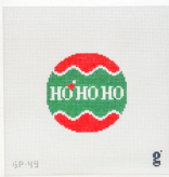 Canvas HO HO HO  GP49  4"ROUND