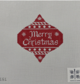 Canvases MERRY CHRISTMAS ORNAMENT 161W  4X4"