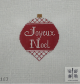 Canvases JOYEUX NOEL  ORNAMENT 163  4X4"