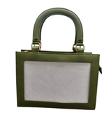 Accessories SELF FINISHING LEATHER PURSE HOLD 8X5" CANVAS - OLIVE GREEN