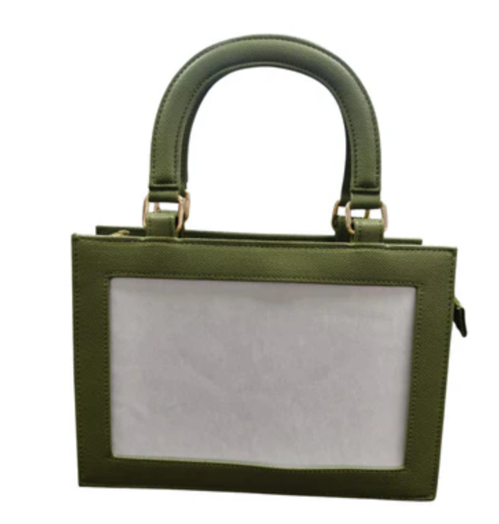 Accessories SELF FINISHING LEATHER PURSE HOLD 8X5" CANVAS - OLIVE GREEN