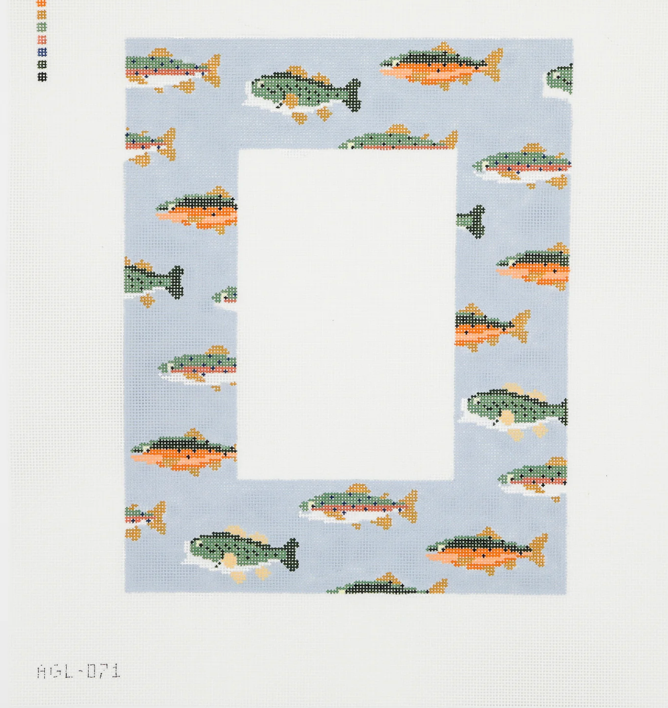 Canvas STREAM OF  FISH FRAME   AGL071   4X6" INSERT