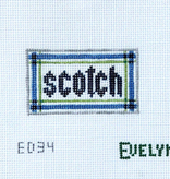 Canvas DECANTER LABELS  -  SCOTCH  2.5X1.5"