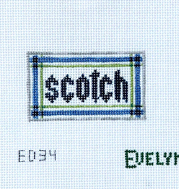Canvas DECANTER LABELS  -  SCOTCH  2.5X1.5"