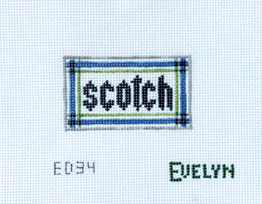 Canvas DECANTER LABELS  -  SCOTCH  2.5X1.5"