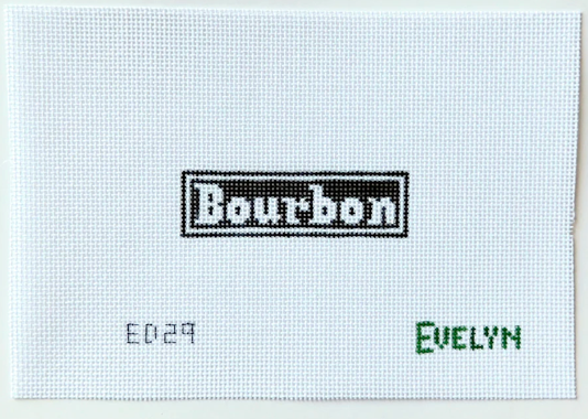 Canvas DECANTER LABELS  - BOURBON   2.5X1.5"